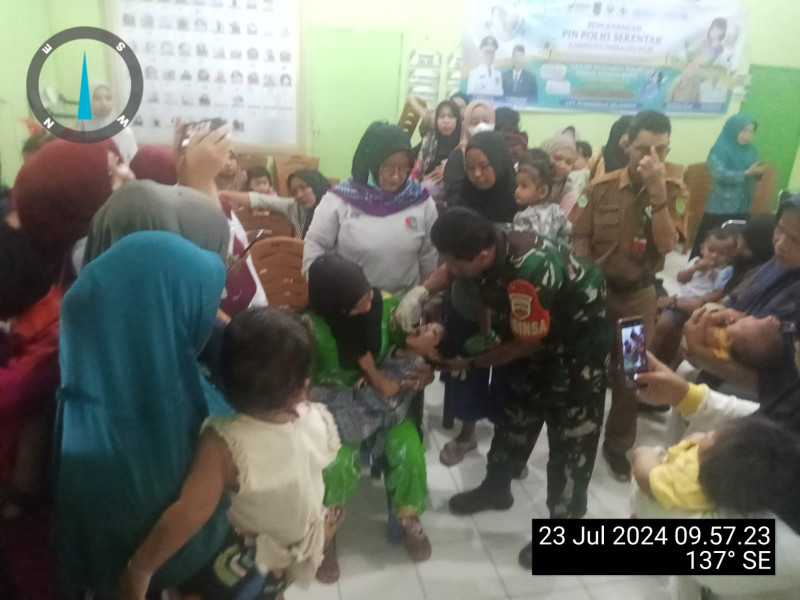 Danramil 09/Kmg Hadiri Sosialisasi Pentingnya Pemberian Imunisasi Kepada Balita