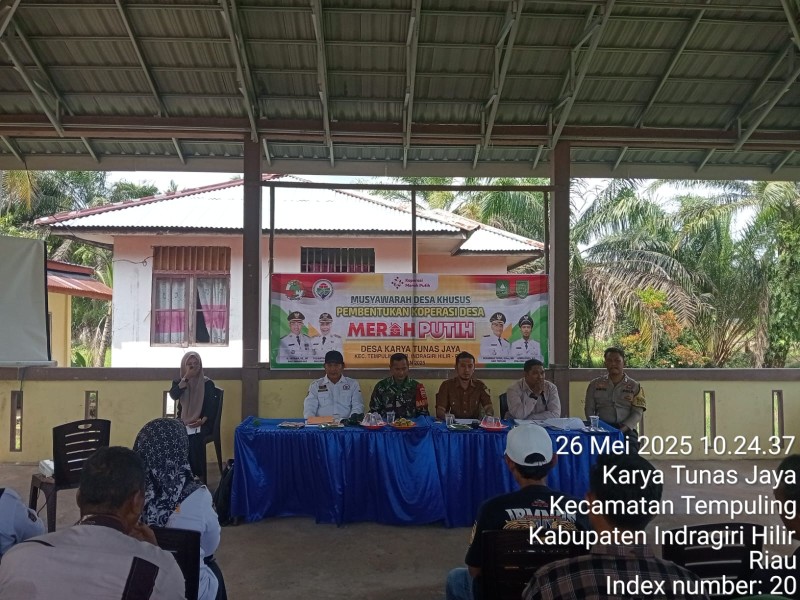 Desa Karya Tunas Jaya Bentuk Koperasi Desa Merah Putih, Babinsa Sertu M Ade P Hadiri Acara Penting Ini
