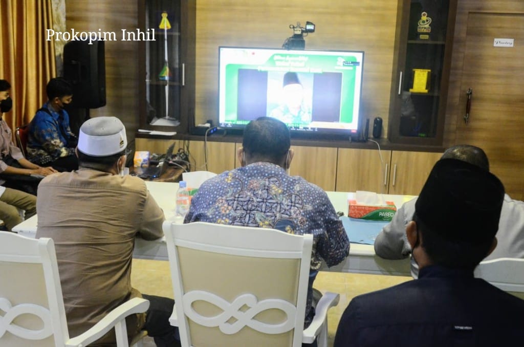 Bupati Inhil Ikuti Webinar Inspirasi Wakaf Tajaan LMI