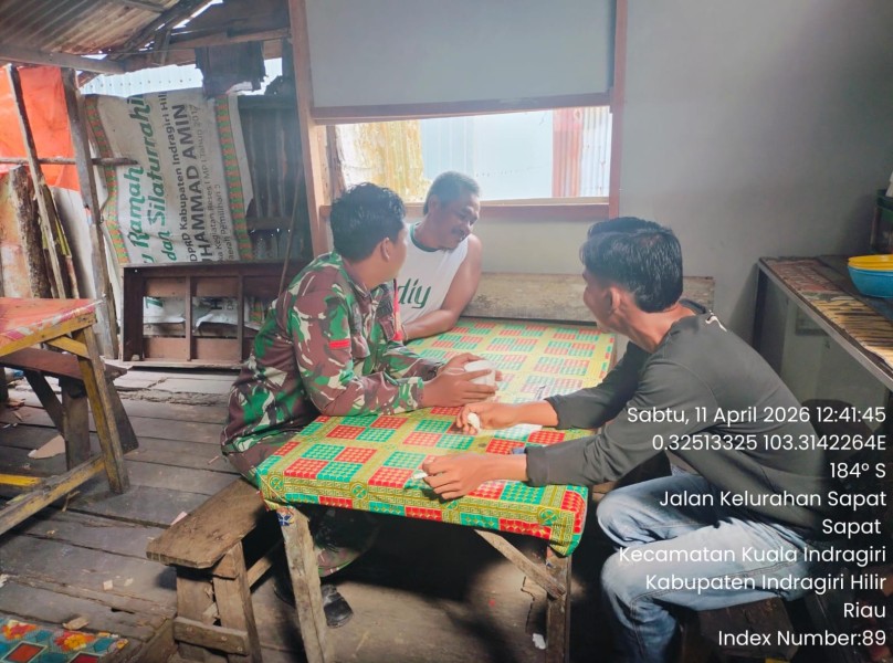 Babinsa Koramil 04/Kuindra Imbau Warga Jaga Kesehatan dan Jauhi Narkoba