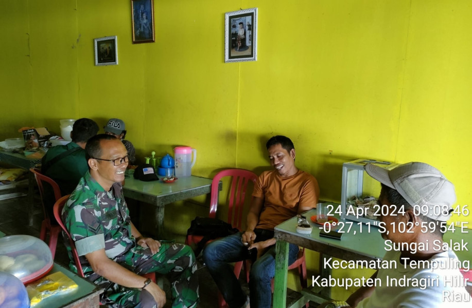 Bina Wilayah, Babinsa Koramil 03/Tpl Komsos Dengan Ketua Pemuda