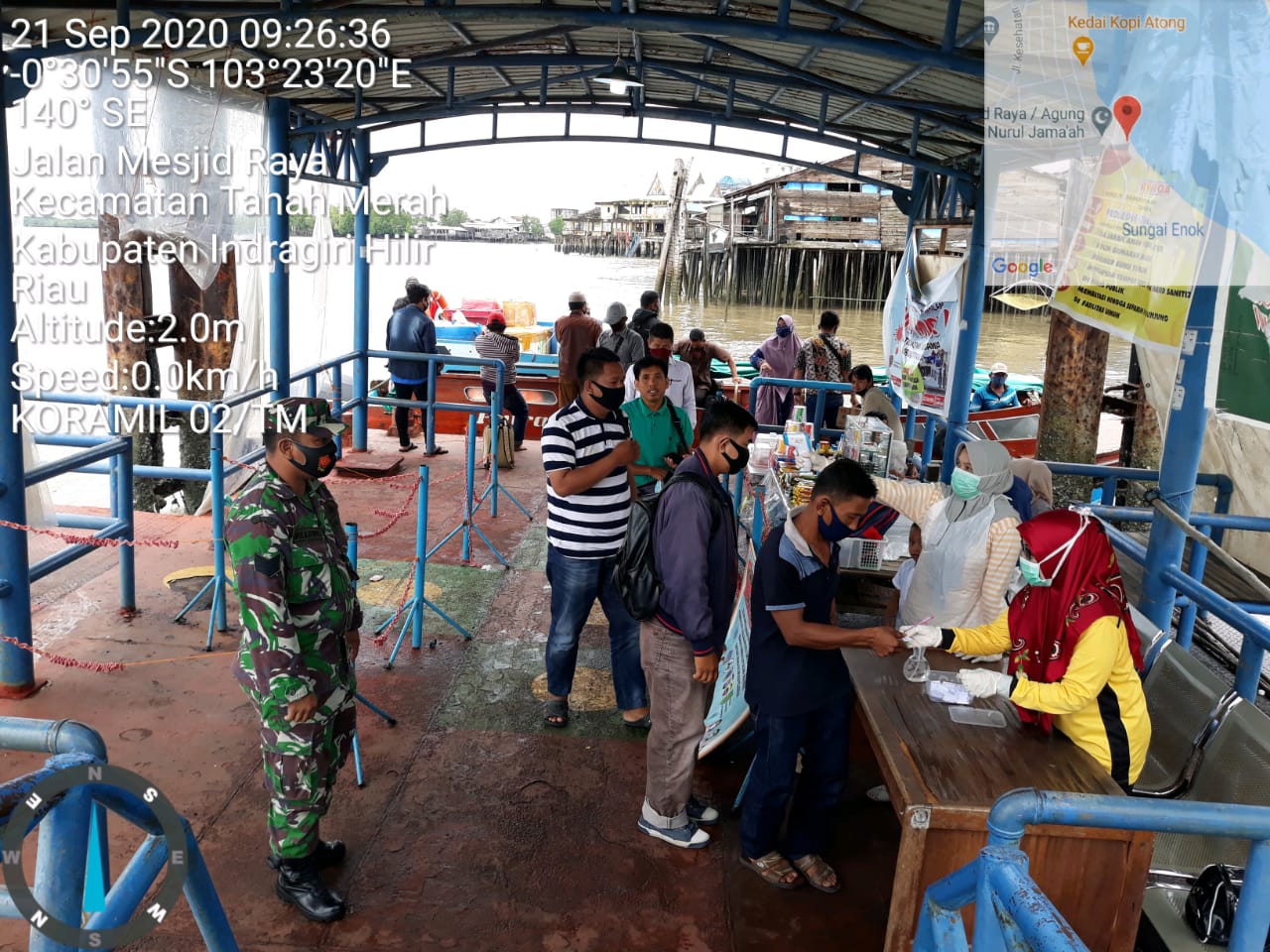 Koramil 02/Tanah Merah bersama Satgas Kawal Ketat Penegakan Protokol Kesehatan di Pelabuhan