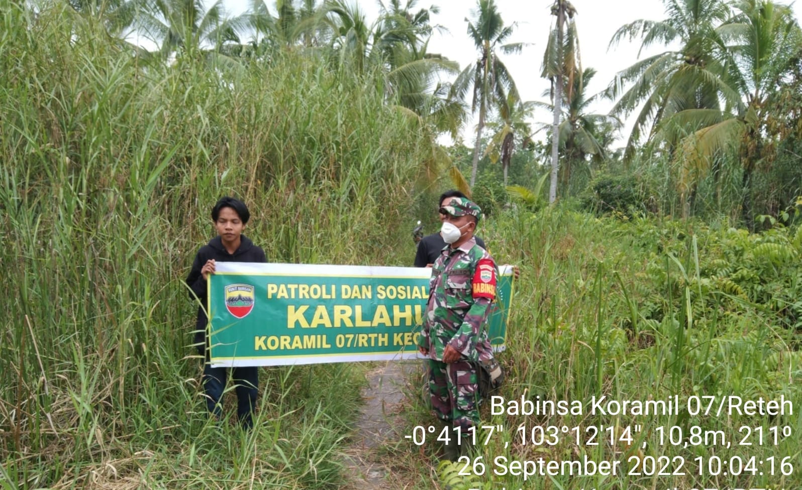 Lakukan Pemantauan Terhadap Karhutla Oleh Babinsa Koramil 07/Reteh