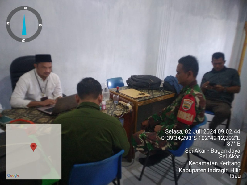 Dalam Pelaksanaan Pembinaan Teritorial, Koptu Setiawan Harianto Laksanakan Komsos Guna Berikan Informasi