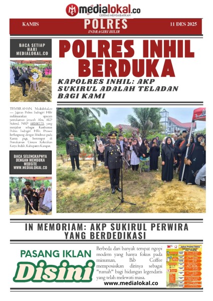 Kapolres Inhil AKBP Farouk Otora Pimpin langsung Upacara Pemakaman Alm. AKP Sukirul