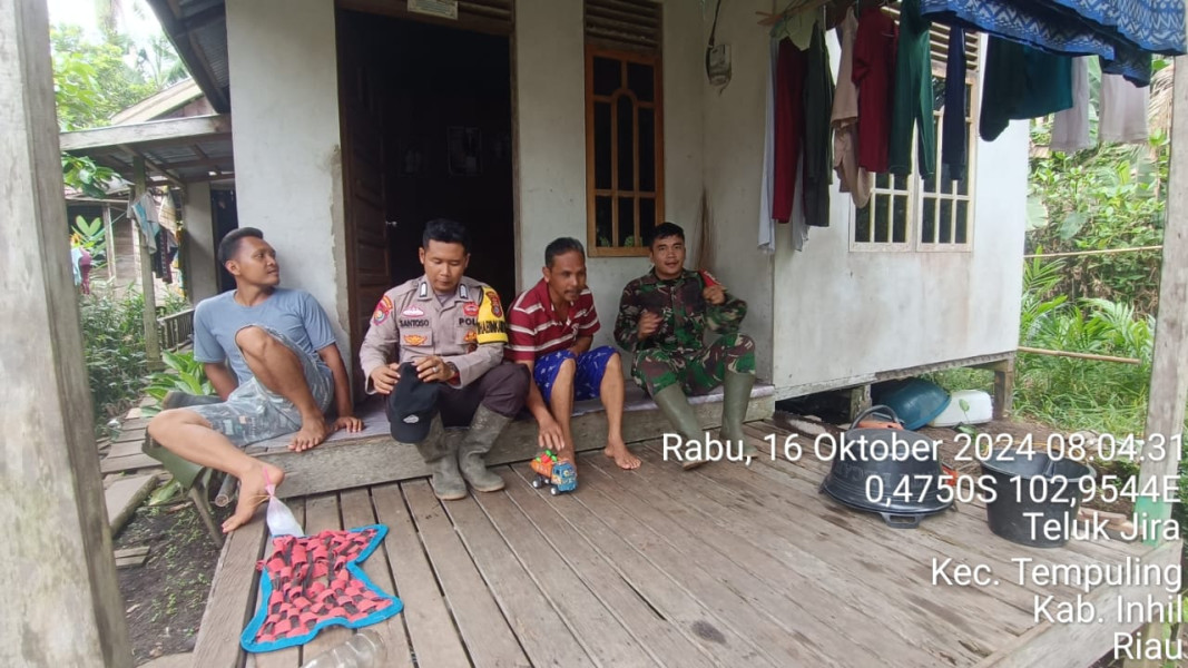 Selalu Kompak, Babinsa 03/Tpl Dan Bhabinkamtibmas Komsos Bersama Dengan Warga Binaan