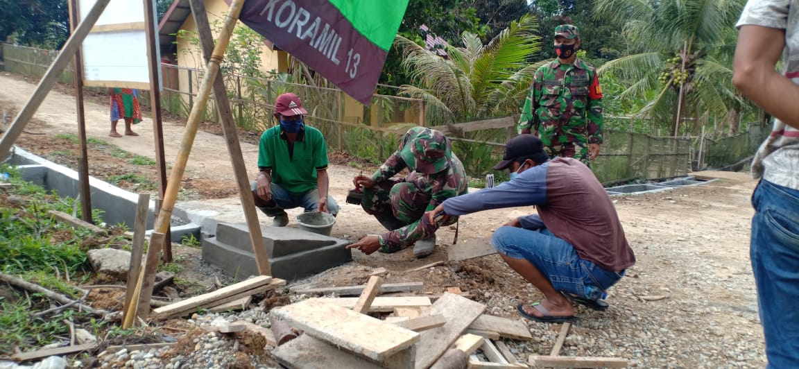 Satgas TMMD Ke 110 Rohul Bangun Monumen Kenang Kenangan Satgas TMMD Ke 110 Rohul Bangun Monumen Kenang Kenangan