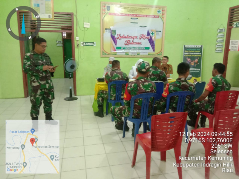 Danramil 09/Kemuning Bersama Anggota Giat Lakukan Rikers Pers Untuk Pelaksanaan PAM Pemilu 2024