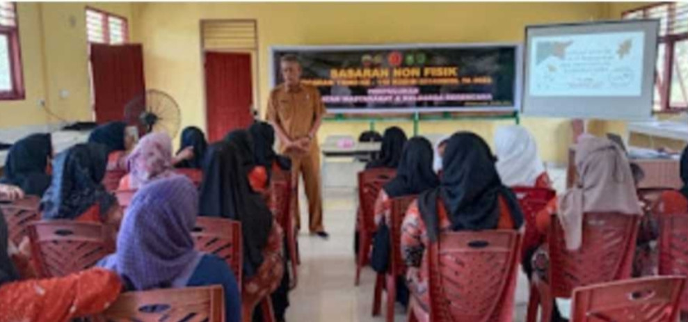 Satgas TMMD Bersama DP2KBP3A Inhil Berikan Penyuluhan Kesmas dan KB