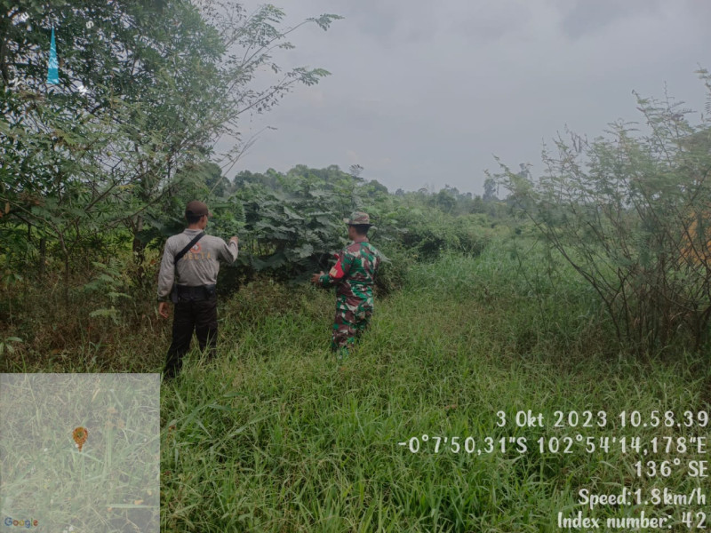 Rutin Laksanakan Patroli Konsesi Mitigasi Kopda Chandra Manto di Dampingi Masyarakat dan Security