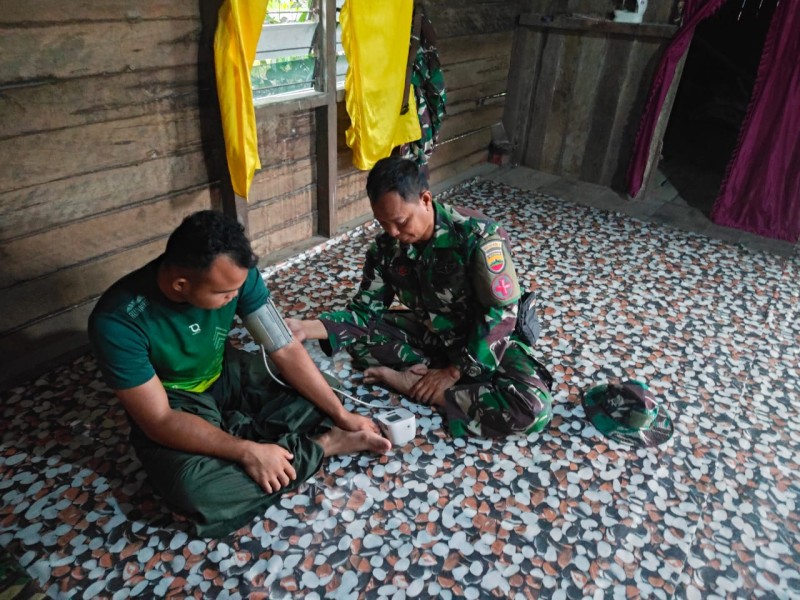 TMMD ke-123 Kodim 0314/Inhil, Koramil 09/Kemuning Melaksanakan Kegiatan Non Fisik Pengobatan Gratis