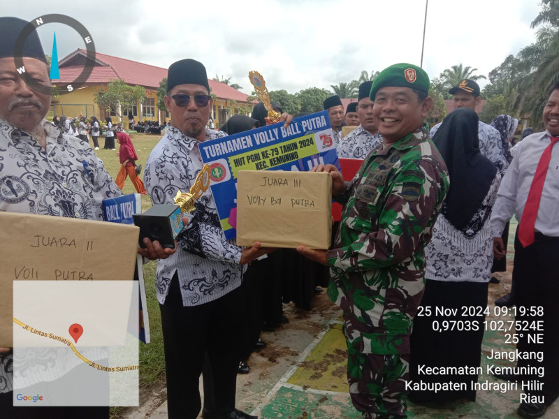 Danramil 09/Kmg Ikuti Upacara Peringatan Peringatan HUT PGRI Tahun 2024