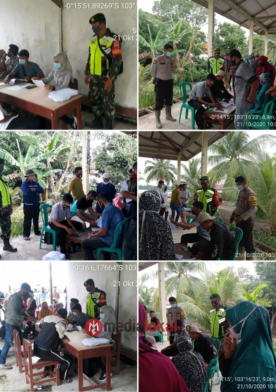 Warga Batang Tuaka Terima BST Bulan Oktober, Koramil 12/Batang Tuaka Lakukan Pendampingan