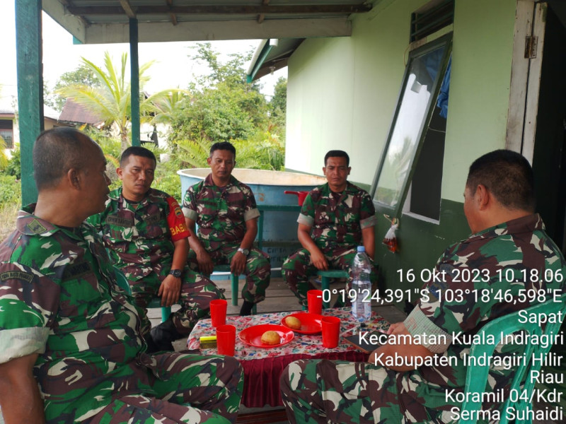 Anggota Koramil 04/Kdr Melaksanakan Jam Komandan