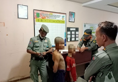 Gepeng di Lampu Merah Diamankan Tim URC Satpol PP Inhil