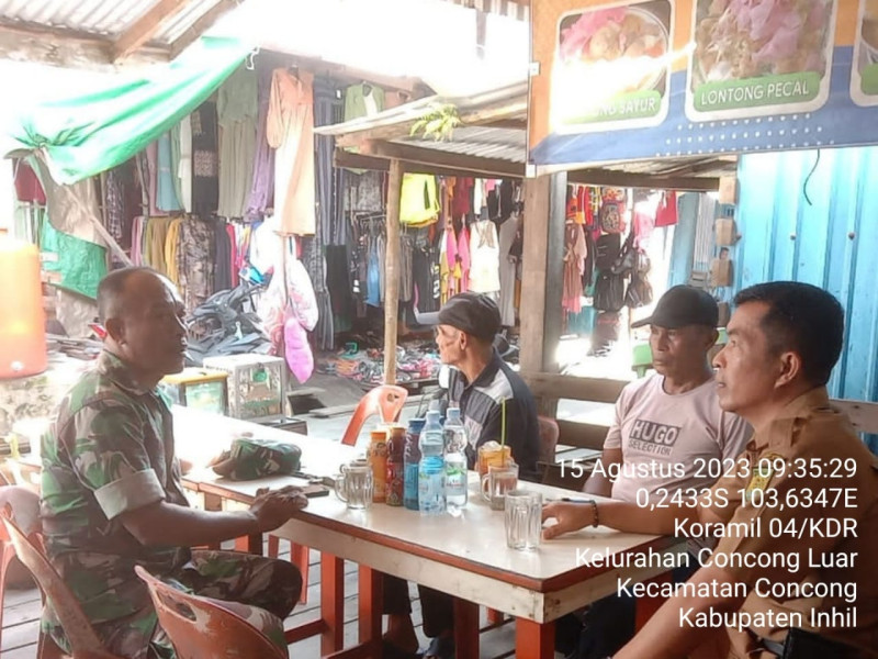 Babinsa Koramil 04/Kuindra Bersama Camat dan Staf Lakukan Koordinasi Guna Untuk Persiapan Kegiatan 17 Agustus