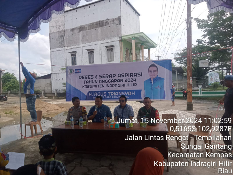 Babinsa Koramil 03/Tpl Hadiri Reses & Serap Aspirasi Tahun Anggaran 2024 Kabupaten Indragiri Hilir