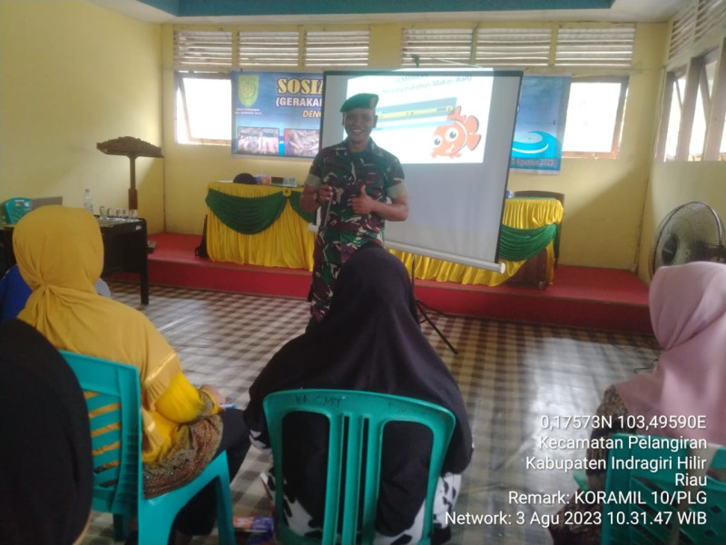 Babinsa Koramil 10/Plg Gelar Kegiatan Gemarikan Agar Terciptanya Generasi Sehat