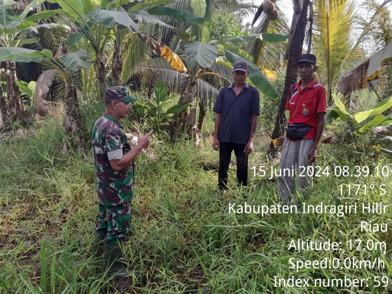 Pencegahan Karhutla Terus Rutin Dilaksanakan Oleh Babinsa Koramil 07/Reteh