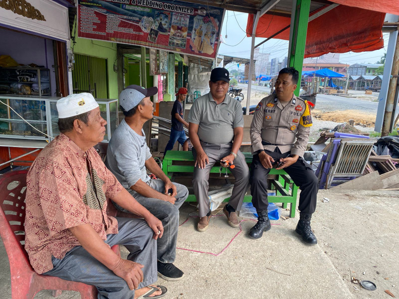 Begini Cara Personil Polsek Kempas, Ajak warga Sukseskan Pilkada Damai 2024