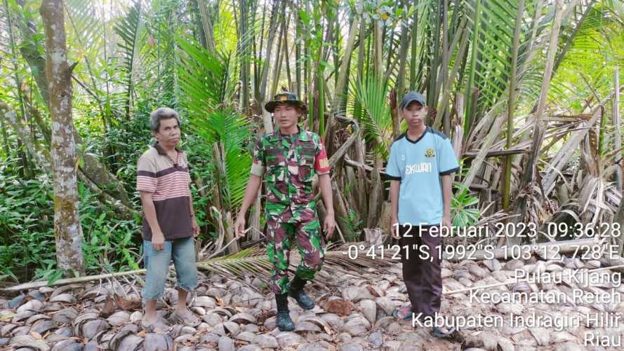Cegah Kebakaran Daerah Kelurahan Pulau Kijang Bersama Babinsa Koramil 07/Reteh