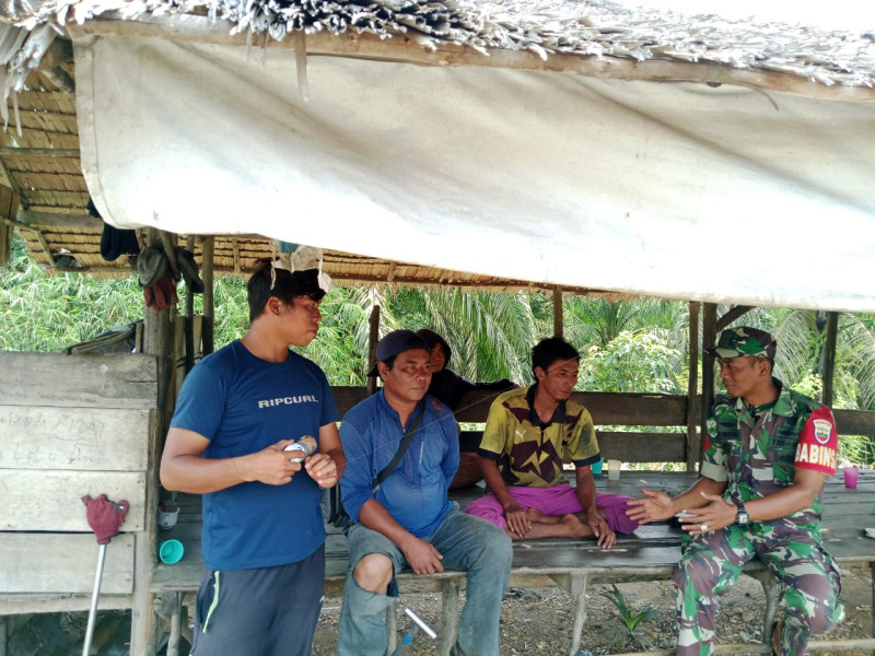 Menjelang Pemilu, Babinsa Koramil 09/Kmg Himbau Agar Jaga Kamtibmas