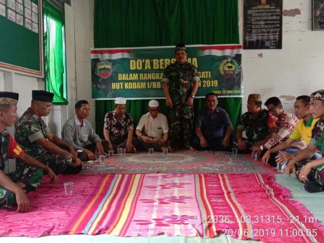 Sederhana, Koramil 04/Kuindra Peringati HUT Kodam I/BB ke-69 dengan Kegiatan Do'a Bersama