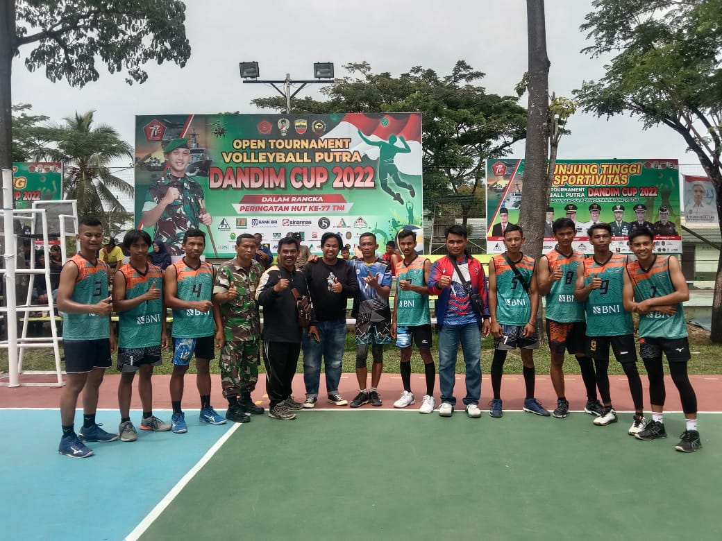 Turnamen Volleyball Putra Dandim Cup 2022, Taruna KTJ Lawan Kerta Jaya Binaan Koramil 03/Tempuling