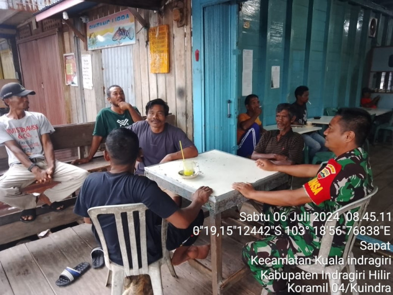 Demi Keamanan, Babinsa Koramil 04/Kuindra Harap Dapat Aktifkan Kembali Pos Ronda