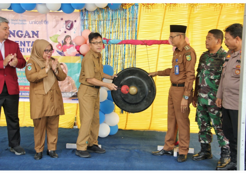 Pj. Bupati Hadiri Pencanangan PIN di Kecamatan Keritang
