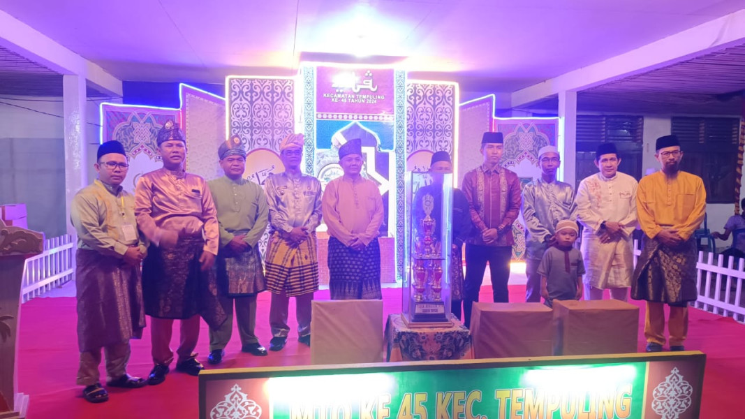 Danramil 03/Tpl Kodim 0314/Inhil Hadiri Penutupan MTQ Ke-XLV Kecamatan Tempuling