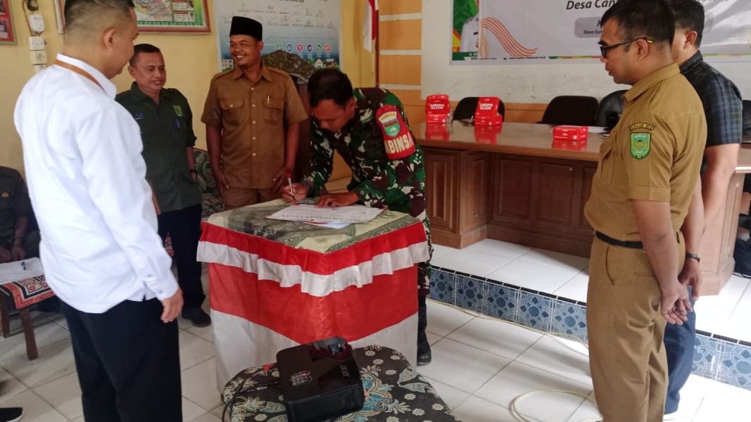 Babinsa Koramil 03/Tpl Hadiri Sosialisasi dan Pencanangan Desa Cantik Tahun 2026 di Kempas