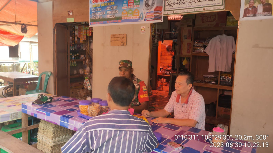 Koramil 10/Pelangiran Berikan Pemahaman Makna Pancasila Kepada Masyarakat