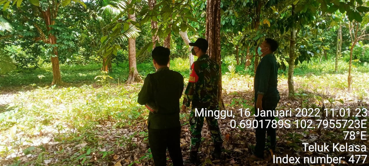 Antisipasi Kebakaran Hutan dan Lahan, Babinsa Koramil 09/Kemuning Lakukan Patroli dan Sosialisasi