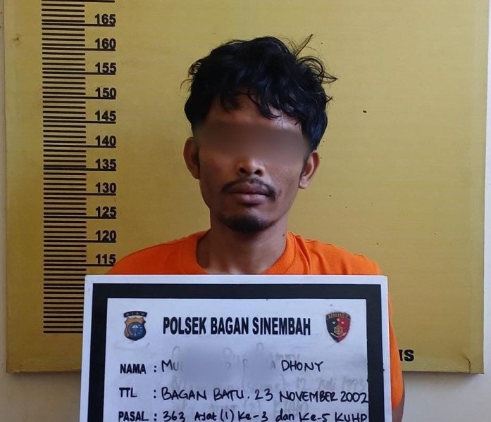 Curi Sepeda Motor, HP dan Uang Tunai, MRD Alias Dony di Amankan Unit Reskrim Polsek Bagan Sinembah