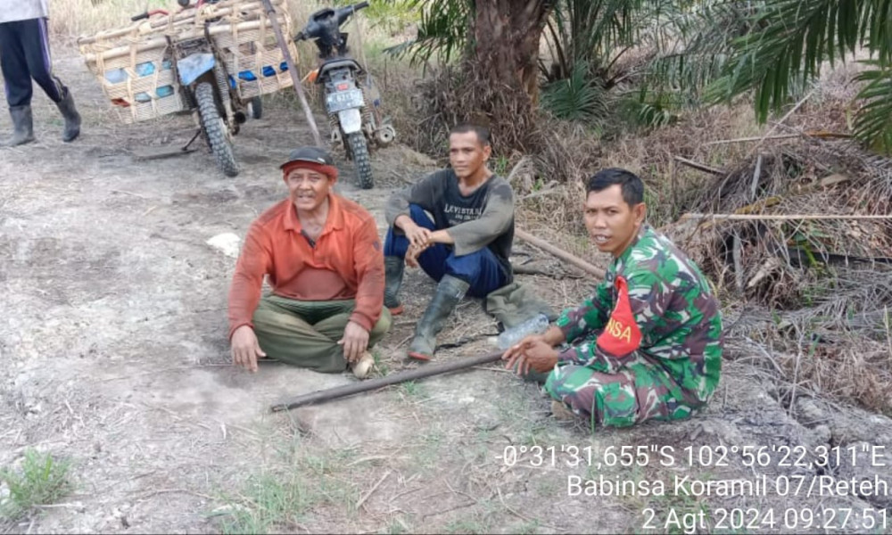 Koramil 07/Reteh Jalin Kekompakan dan Kebersamaan Antar Sesama di Kecamatan Sungai Batang
