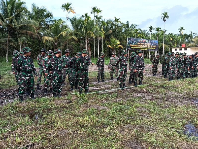Koramil 07/Reteh Gelar Upacara Penutupan TNI Meninggal Dalam Membangun Desa