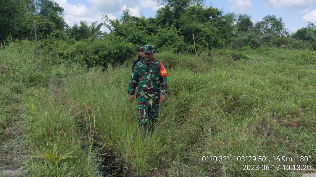 Babinsa Koramil 10/Pelangiran Upayakan Pencegahan Karhutla
