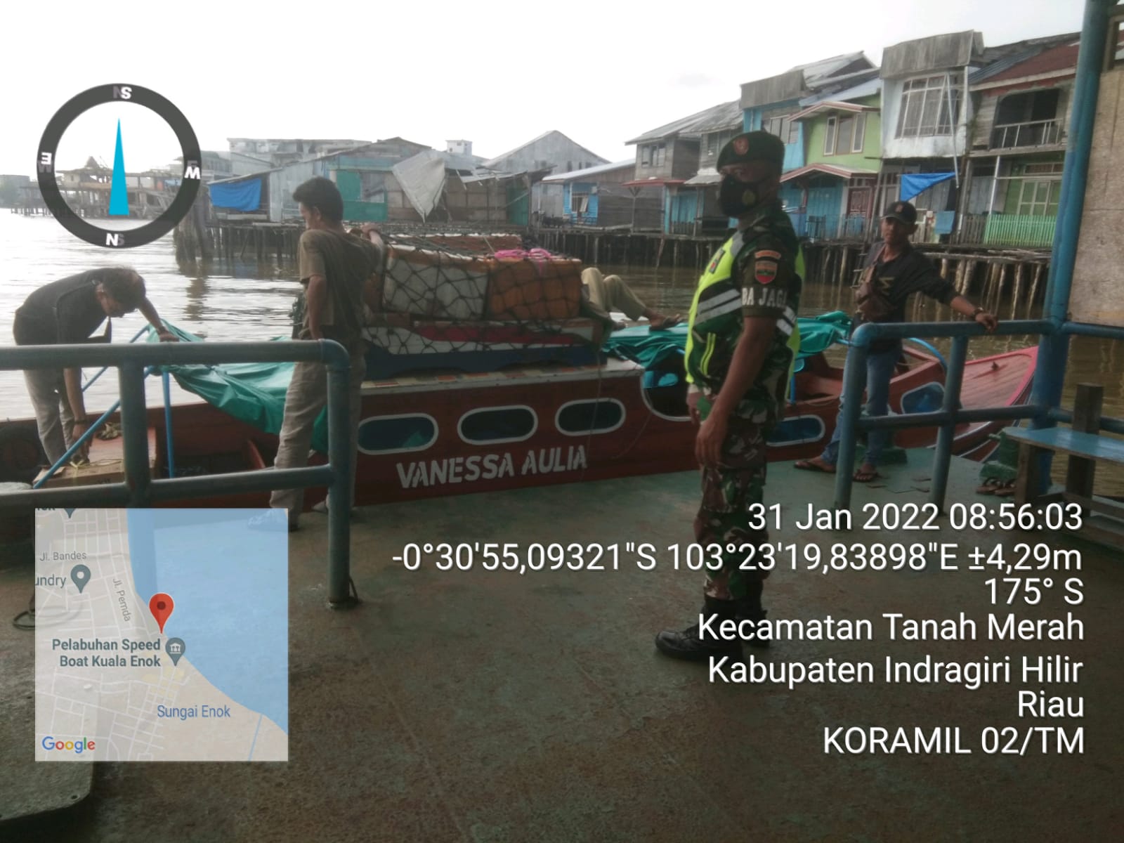 Upaya Pengantisipasian Covid-19 Terus Dilakukan Babinsa Koramil 02/Tanah Merah