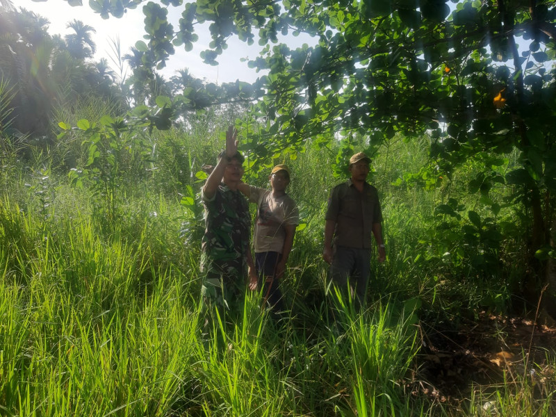 Bersama Masyarakat, Babinsa Koramil 07/Reteh Terus Telusuri Lahan dan Hutan Warga Binaan