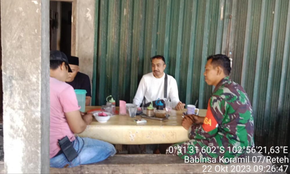 Koramil 07/Reteh Turun Ke Wilayah Untuk Memberitahu Agar Tidak Membakar Lahan dan Hutan