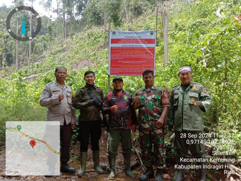 Danramil 09/Kmg Dampingi Patroli Gabungan Karhutla Guna Antisipasi Kebakaran Lahan dan Hutan