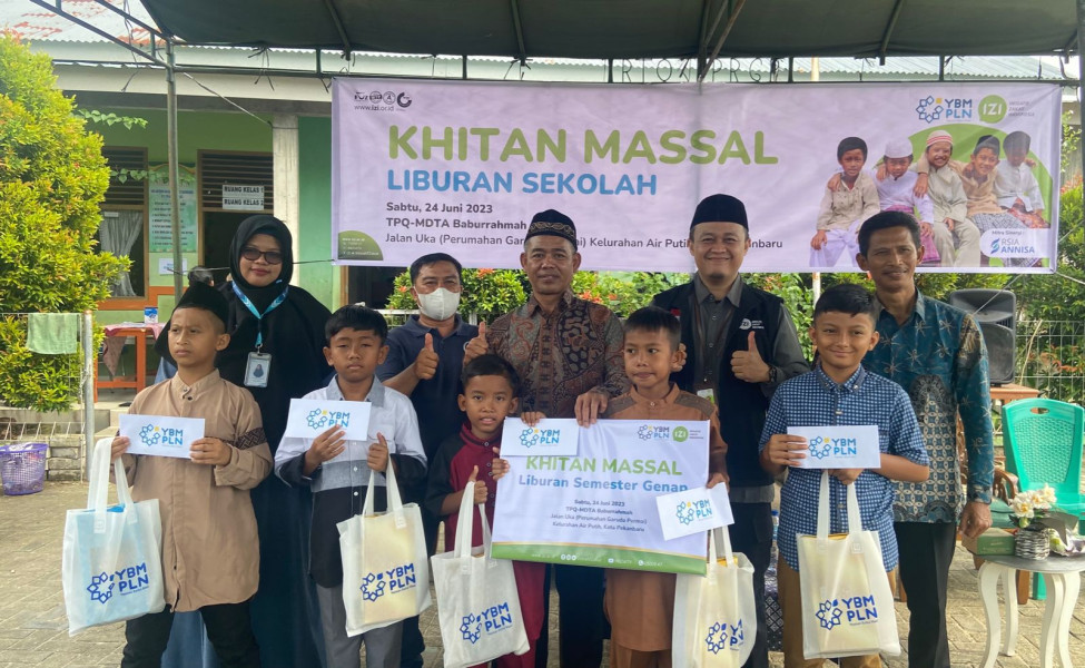 Di Saat Momen Liburan Sekolah, YBM PLN UIDRKR Bersama IZI Riau Adakan Khitan Massal Pekanbaru