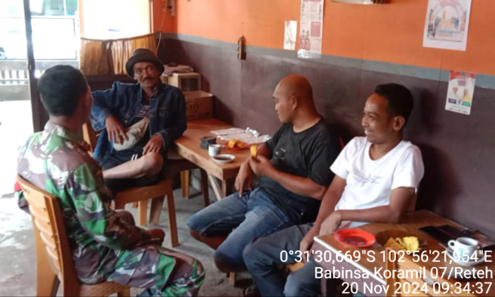 Wujudkan Pemilu Damai Bersama Babinsa Serka Yadi Yanto