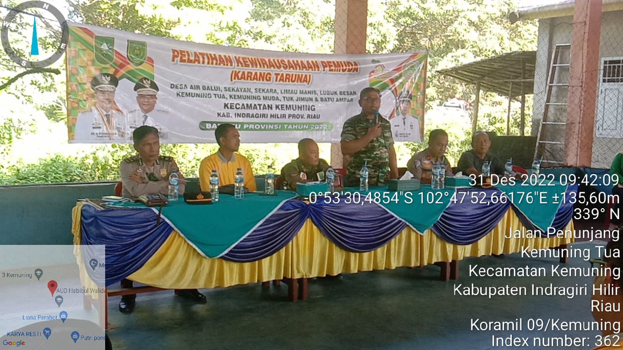 Pelatihan Kewirausahaan Pemuda Karang Taruna Yang Di Dampingi Danramil 09/Kemuning