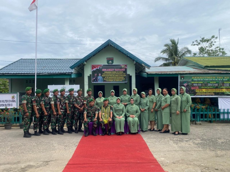 Dandim 0314/Inhil Kunjungi Koramil 03/Tpl, Perkuat Sinergi dengan Aparat dan Masyarakat