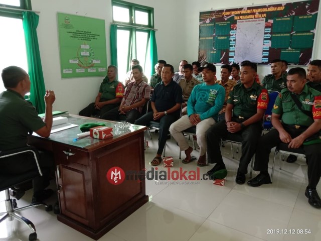 Danramil 09/Kemuning Beri Arahan Pembinaan Peta Jarak Jaring Teritorial Koramil 09/Kemuning