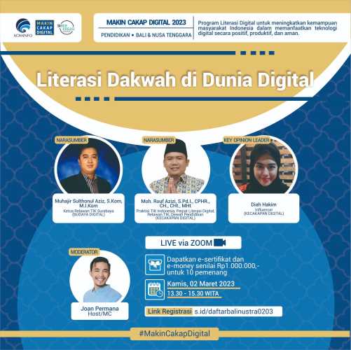 Tampil Jadi Narasumber di Lombok Barat, Moh Rouf Azizi Bahas Literasi Dakwah di Dunia Digital