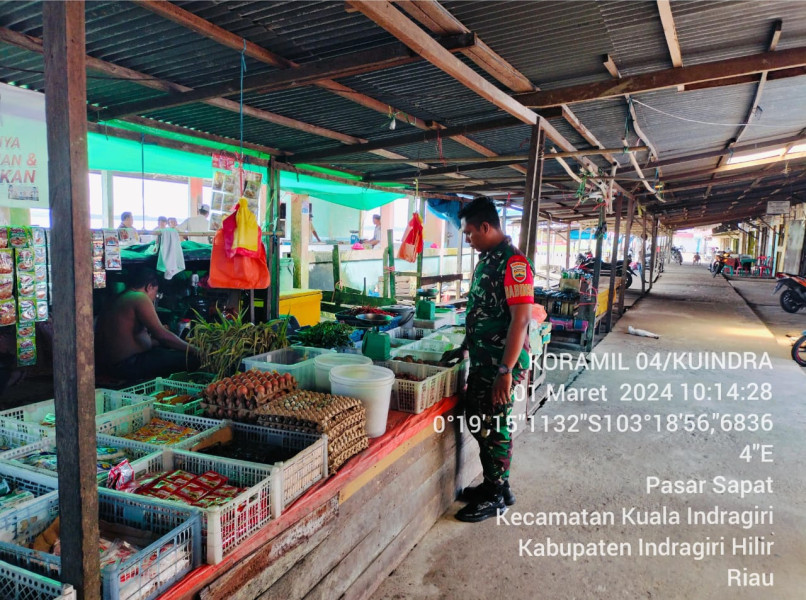 Babinsa Koramil 04/Kuindra Jalankan Program Pemerintah Untuk Ciptakan Suasana Harmonis