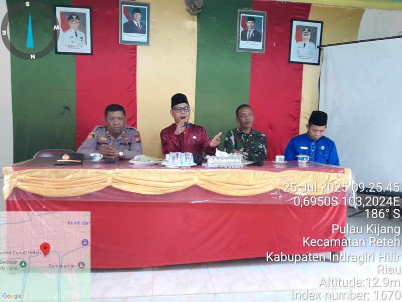 Danramil 07/Reteh Lakukan Rapat Koordinasi Antisipasi Penanggulangan Karhutla di Kecamatan Reteh
